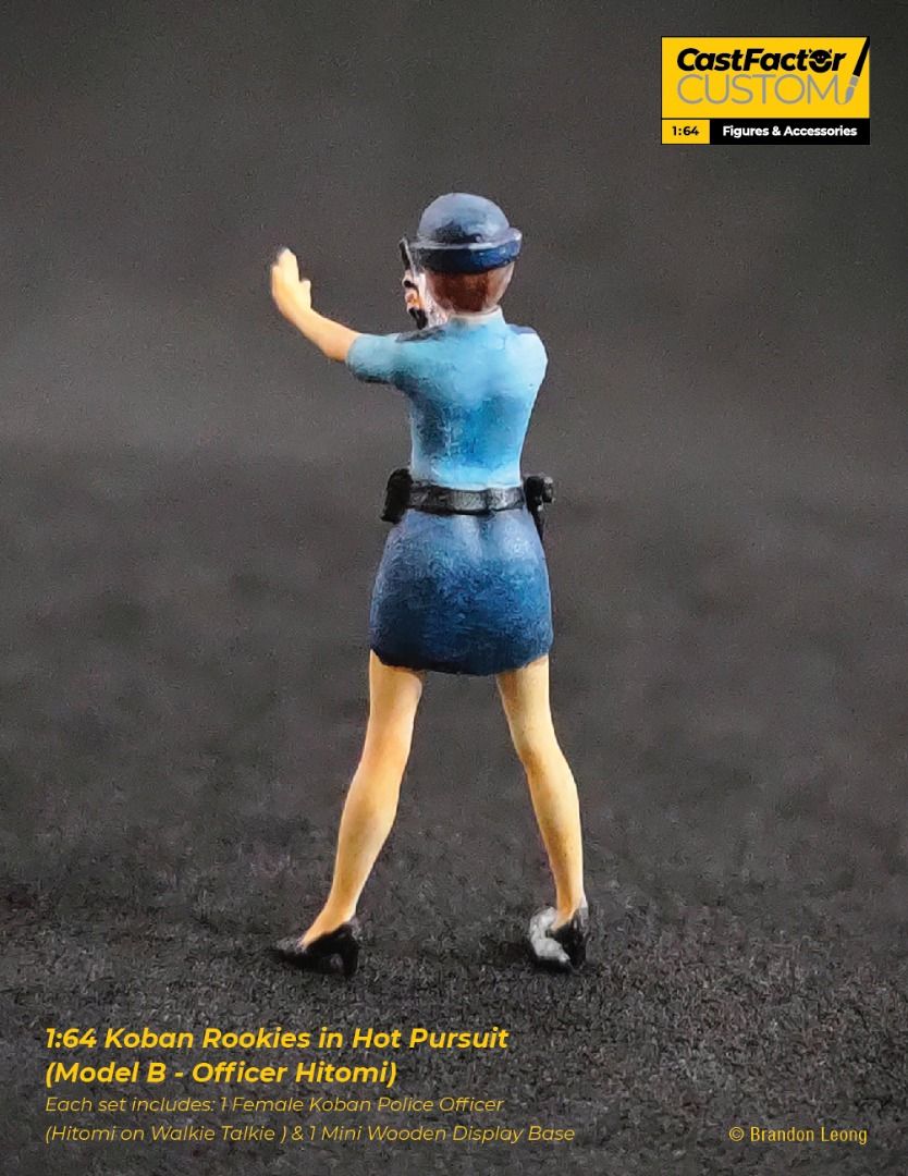 Cast Factor 1:64 enFORCEment Series - Koban Rookies in Hot Pursuit: Model B  - Officer Hitomi on Walkie Talkie (1 PC), Hobbies & Toys, Toys & Games on  Carousell
