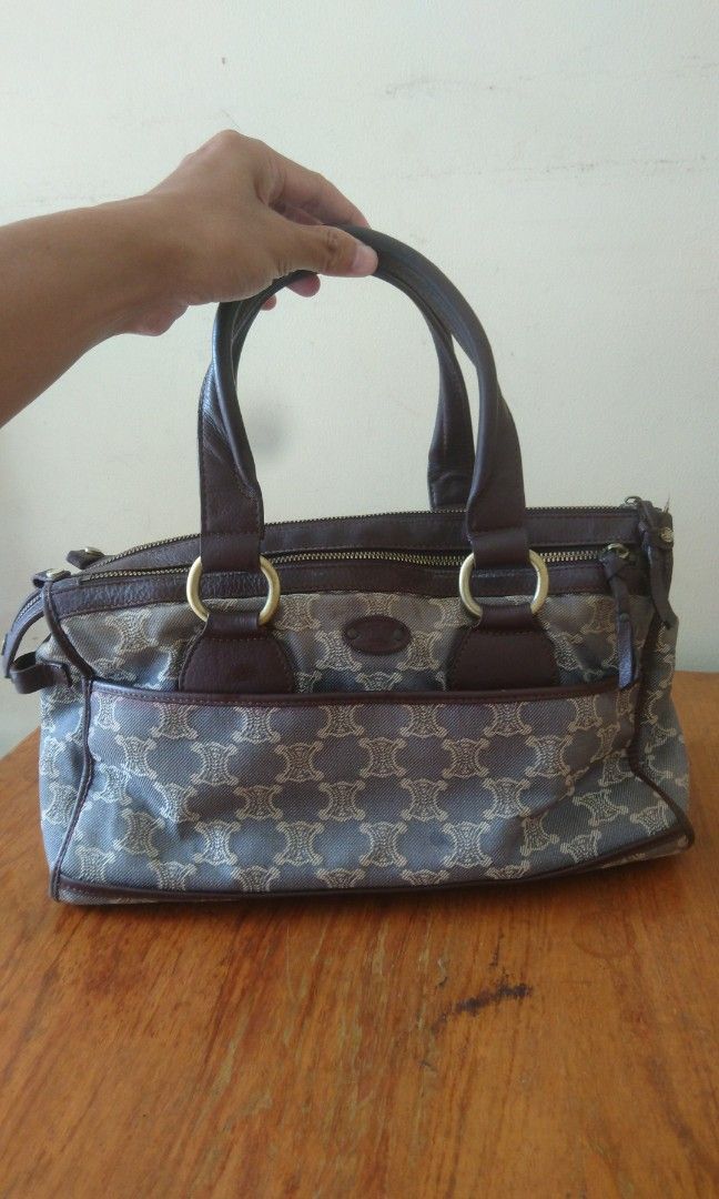 Celine Macadam Denim Shoulder Bag, Barang Mewah, Tas Dompet di