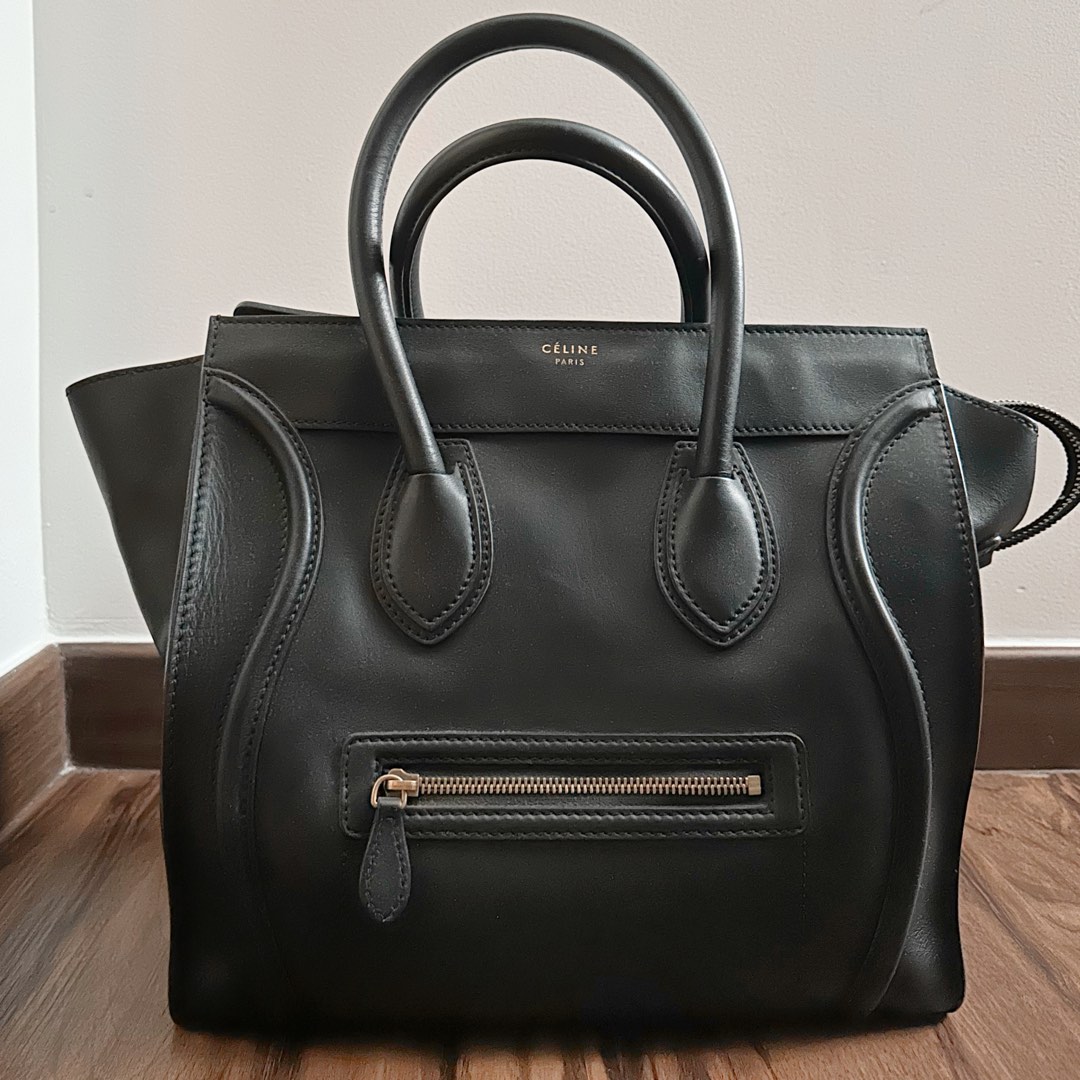 Celine mini top luggage black