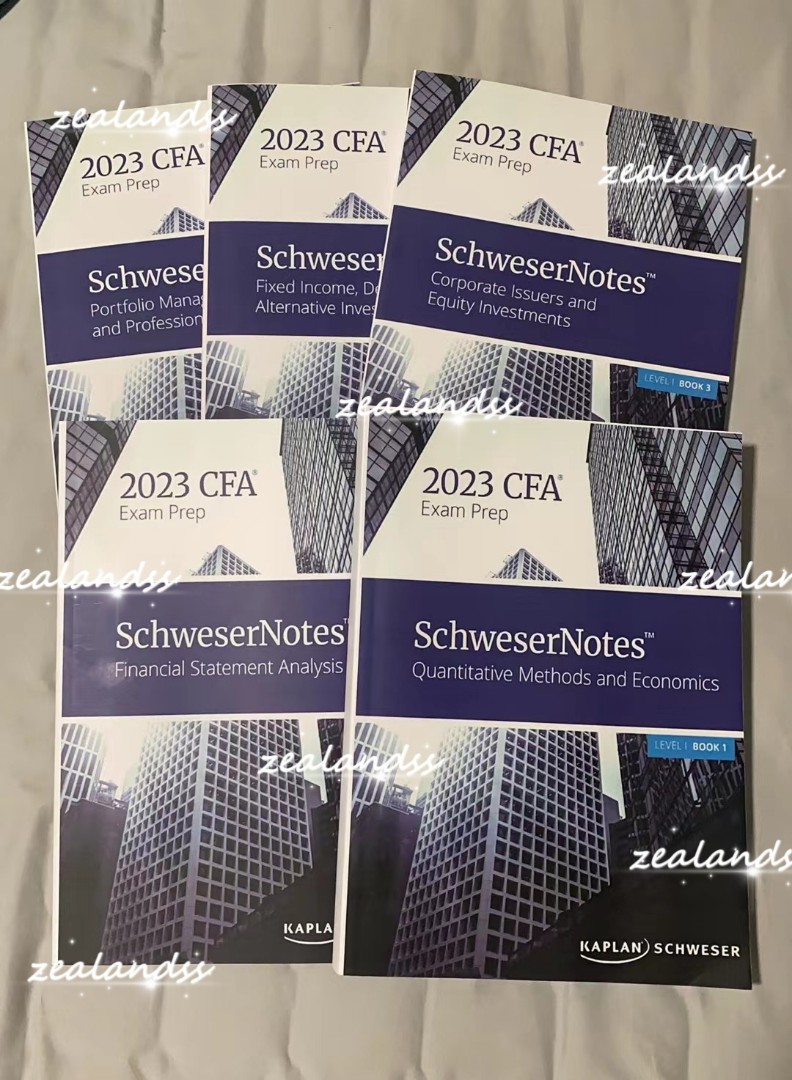 CFA 2023 (Level 1 / 2 /3 ) Kaplan Schweser Notes 送formula sheet