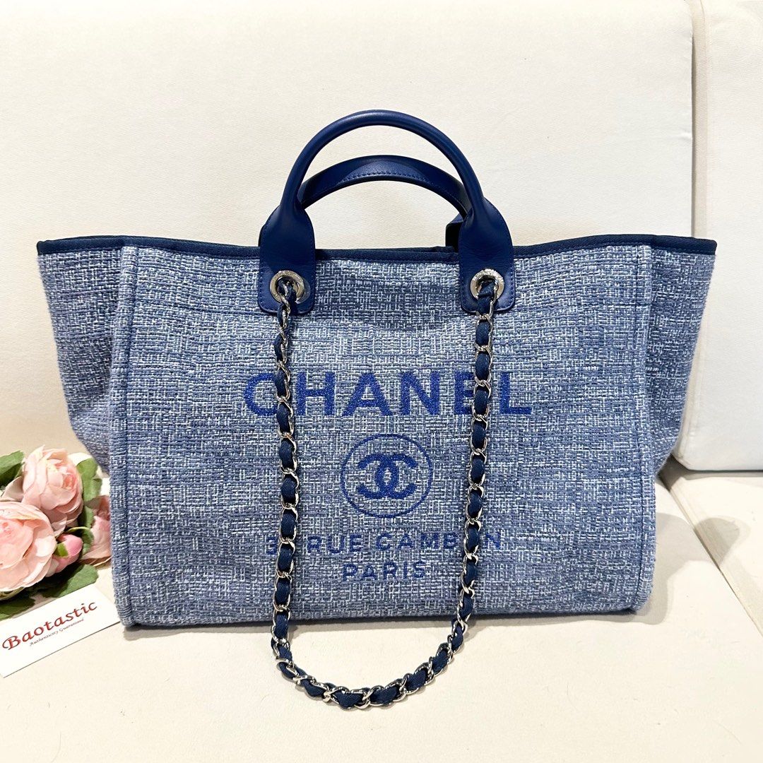 Chanel Deauville Tote Small, Luxury, Bags & Wallets on Carousell