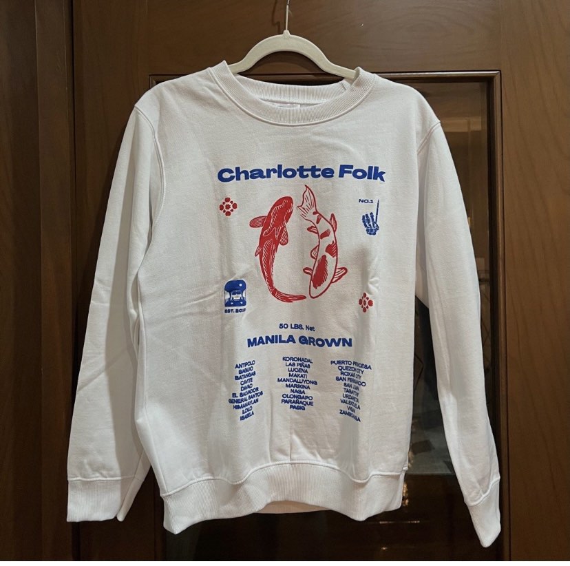 Charlotte Folk Koi Sweater on Carousell