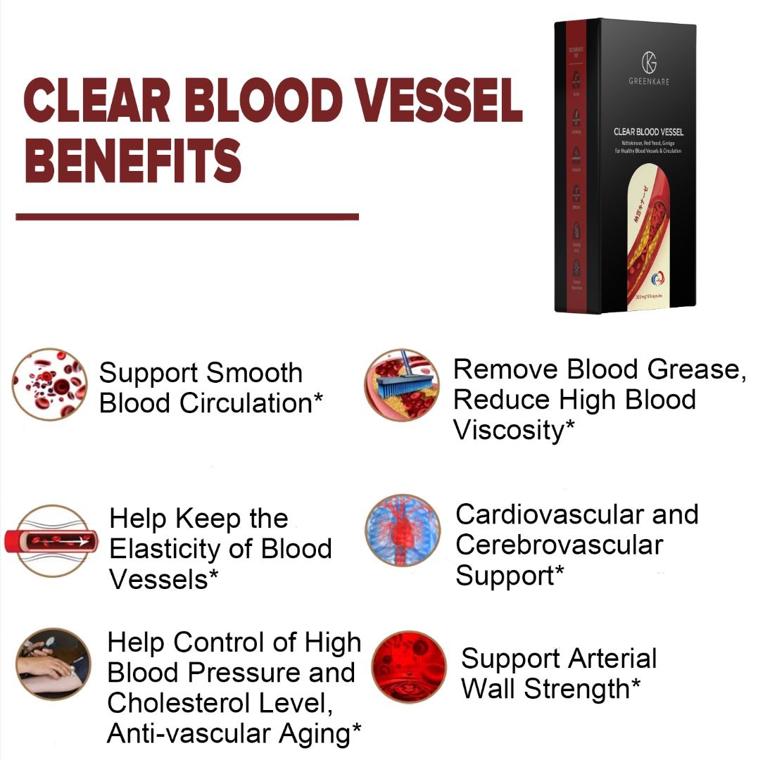 (Free Delivery) GreenKare Clear Blood Vessel Supplement 60 Veg Capsules