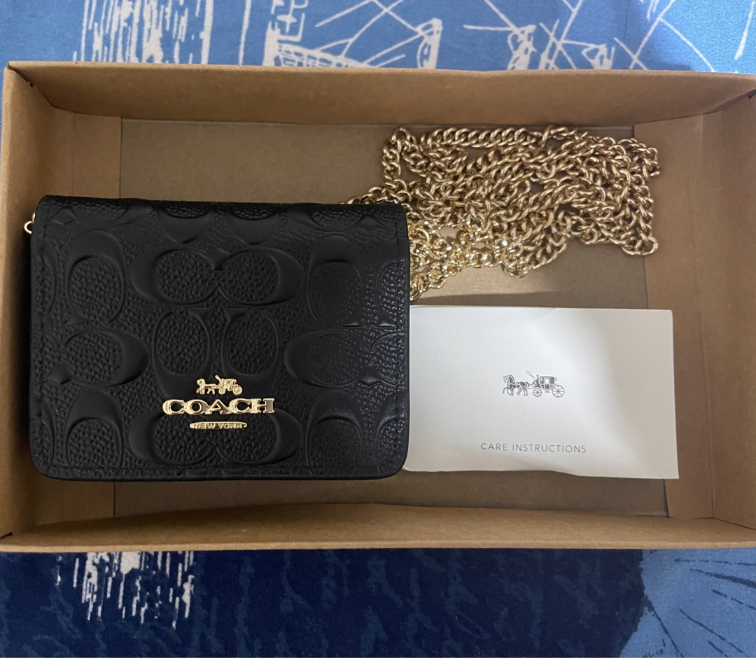 Coach Mini wallet on chain on Carousell