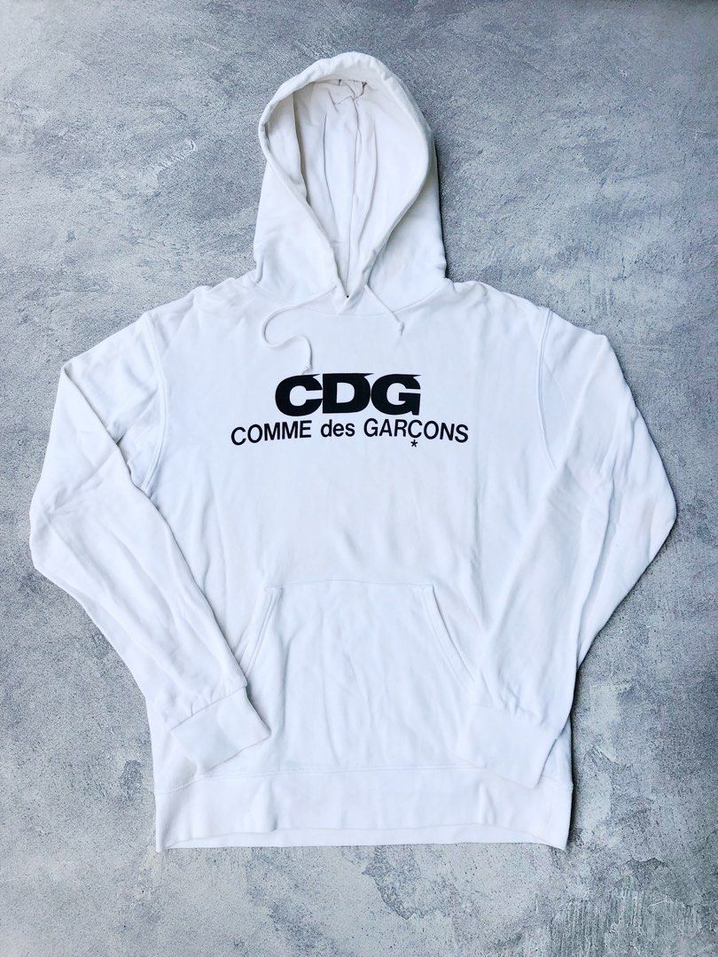 comme des garcons cdg hoodie authentic preloved second original (not issey  miyake kapital yohji yamamoto rick owens helmut lang raf simons dior prada  balenciaga hermes), Fesyen Pria, Pakaian , Baju Luaran di