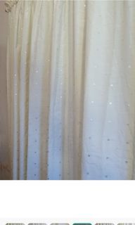 Cream color rod pocket curtains ( 2 panels)