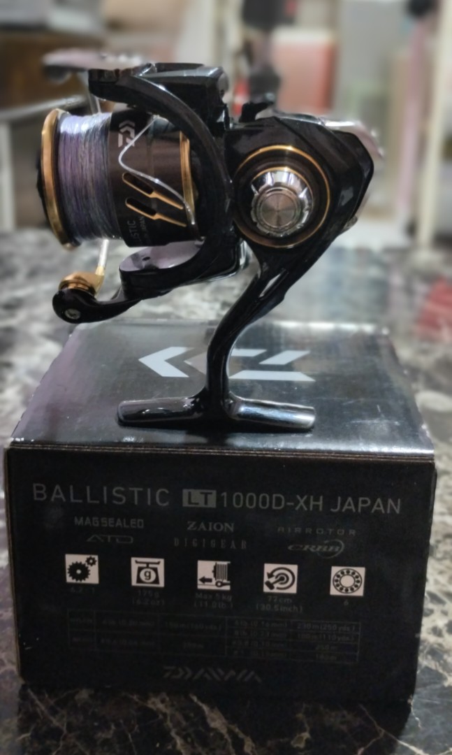 Daiwa Ballistic LT 1000 XH Japan/ Rapala Trailblazer Black Ops Mini travel  rod, Sports Equipment, Fishing on Carousell