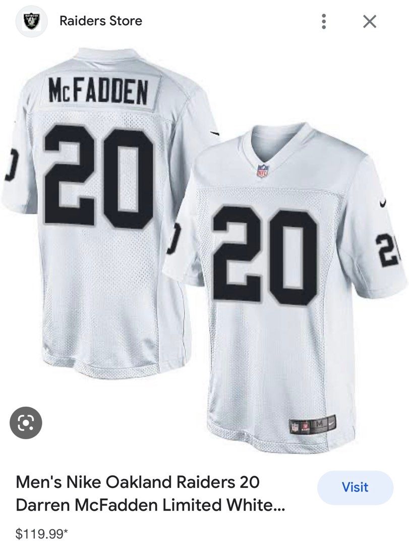 Darren McFadden NFL Jersey Nike, Men's Fashion, Activewear on Carousell