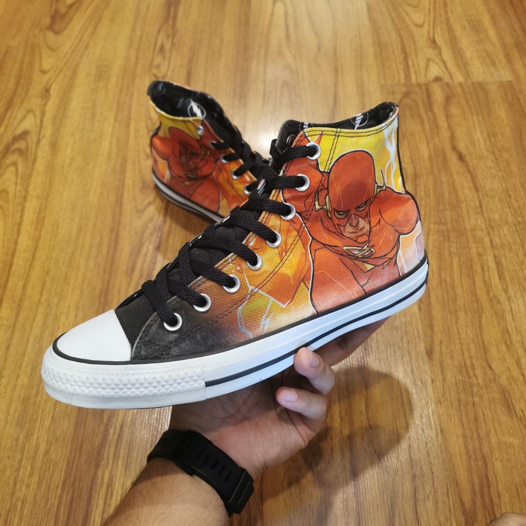Dc comic flash converse shoes cheap