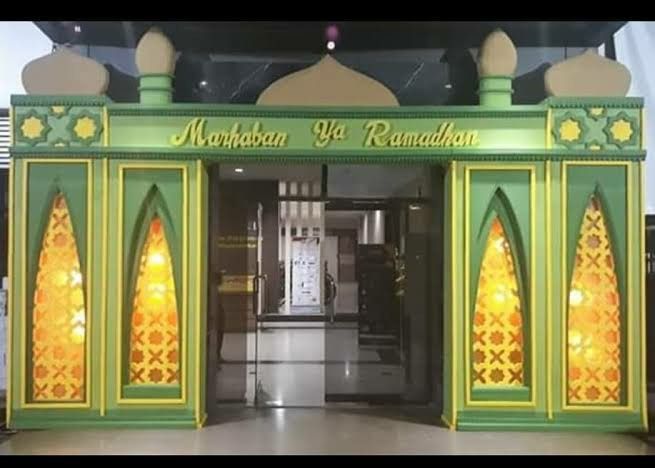 Dekorasi styrofoam ramadhan idul fitri kantor , sekolah ,hotel dll