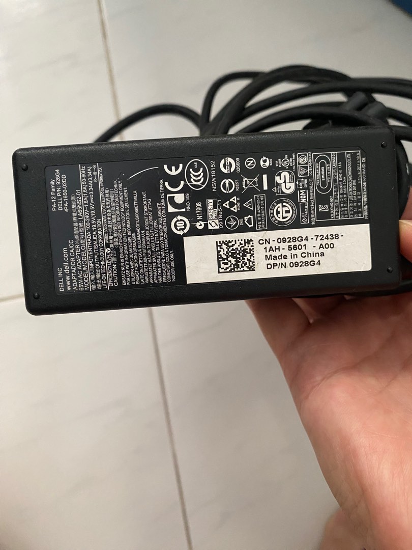 DELL Power Adapter 65W, Computers & Tech, Parts & Accessories, Chargers