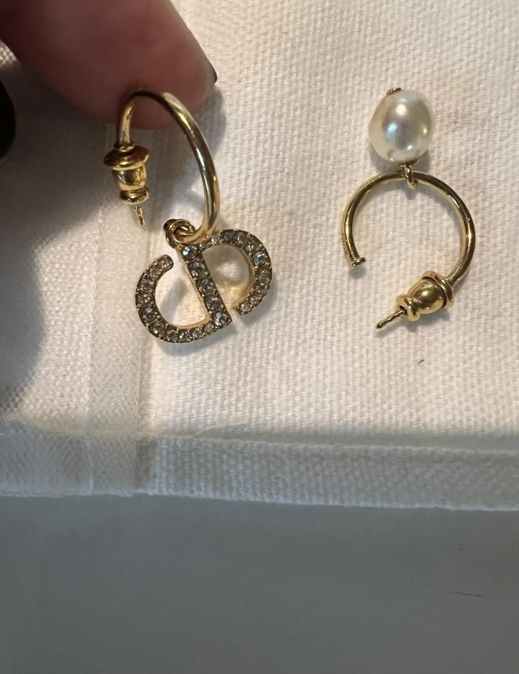 Dior Petit CD Hoop Earrings Gold Luxury Accessories on Carousell
