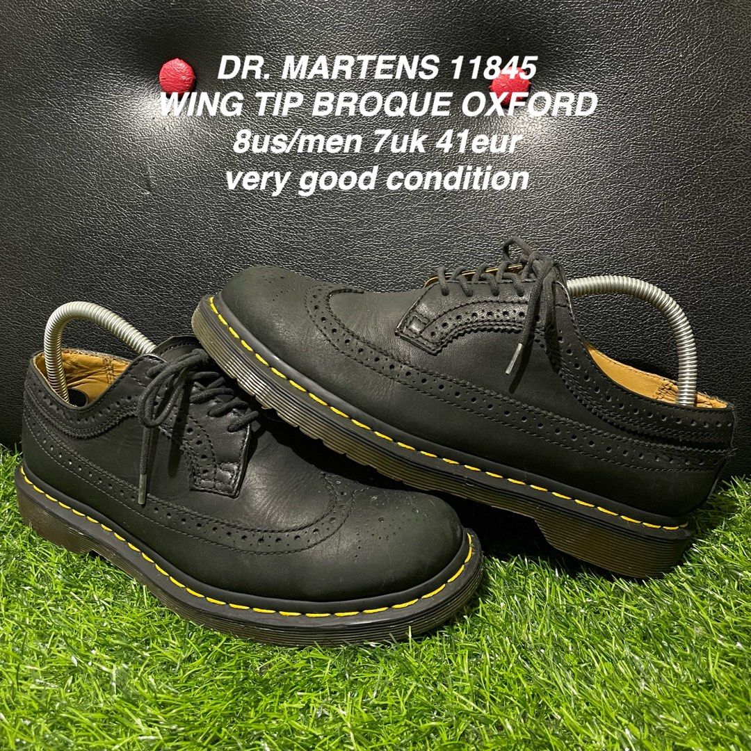 DR. MARTENS 11845 WING TIP, Men's Fashion, Footwear, Boots on Carousell