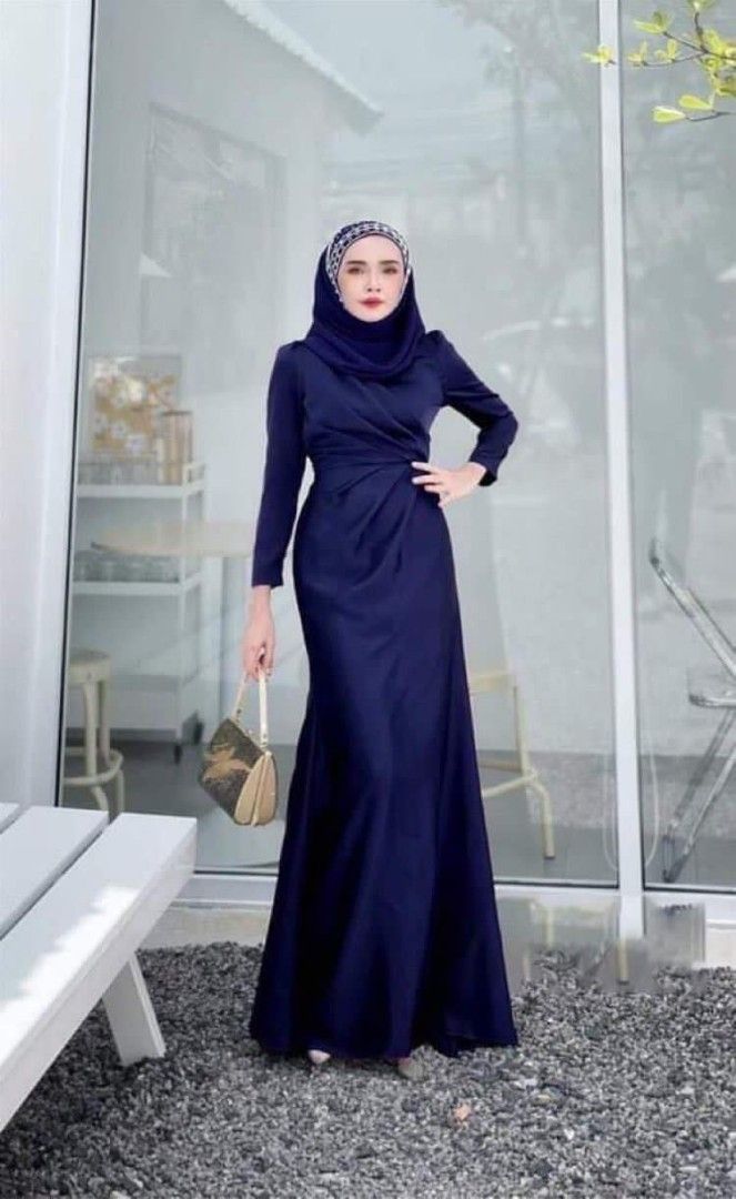 DRESS SATIN MATTE MODERN S M L Women s Fashion Dresses