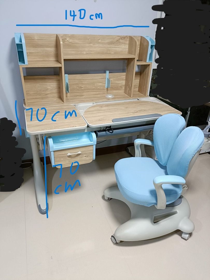 Ergonomic Study Table With Chair, Furniture & Home Living, Furniture