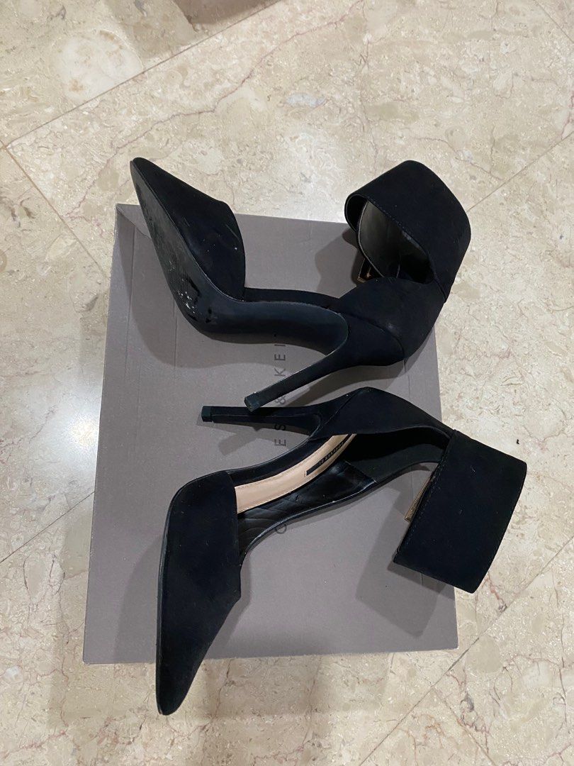F21 black strappy heels