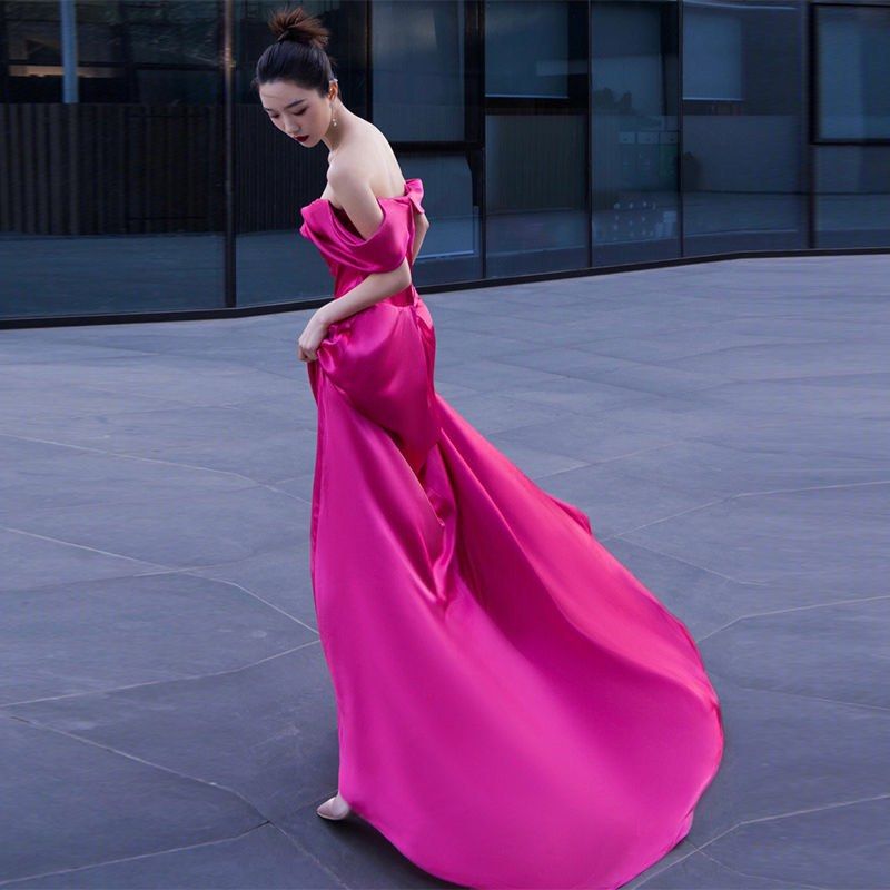 Fuchsia store evening dress