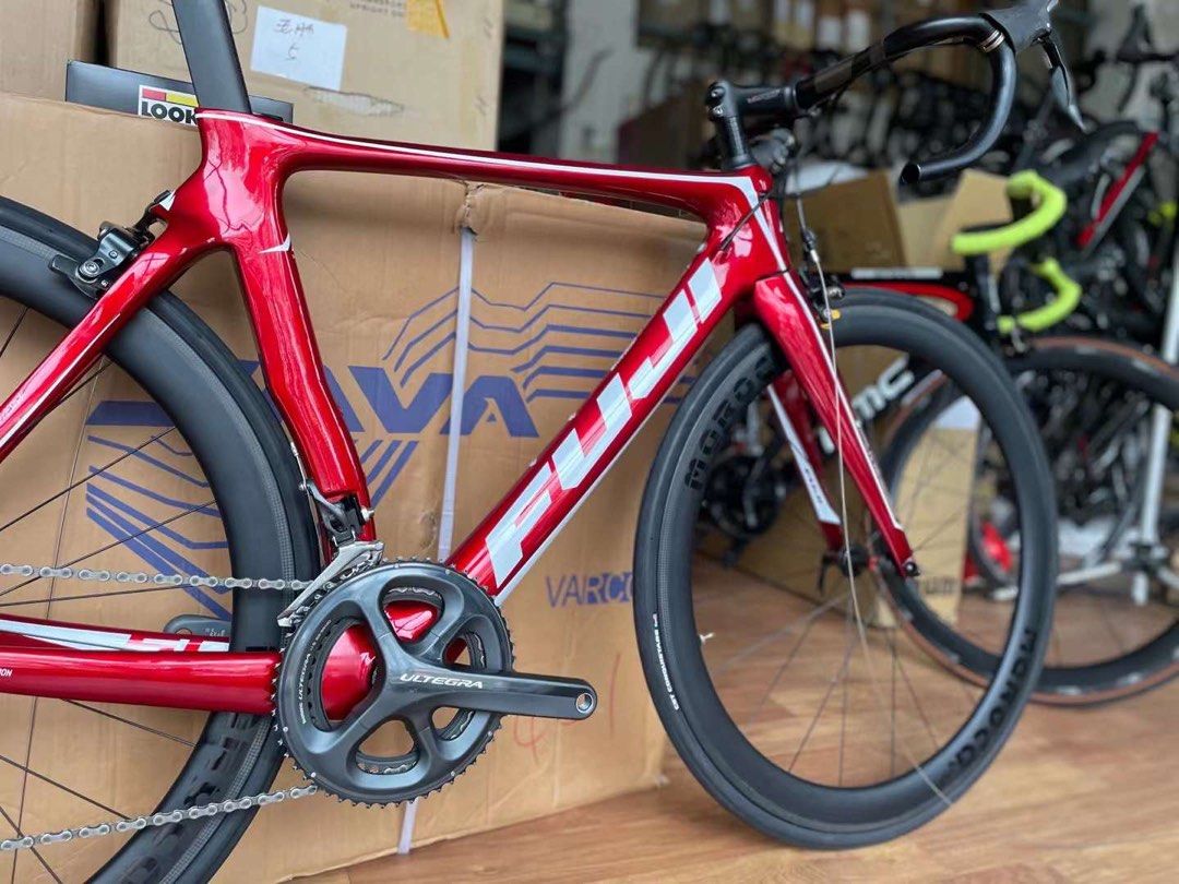 Fuji transonic rim frameset 988 red striking aero carbon road bike