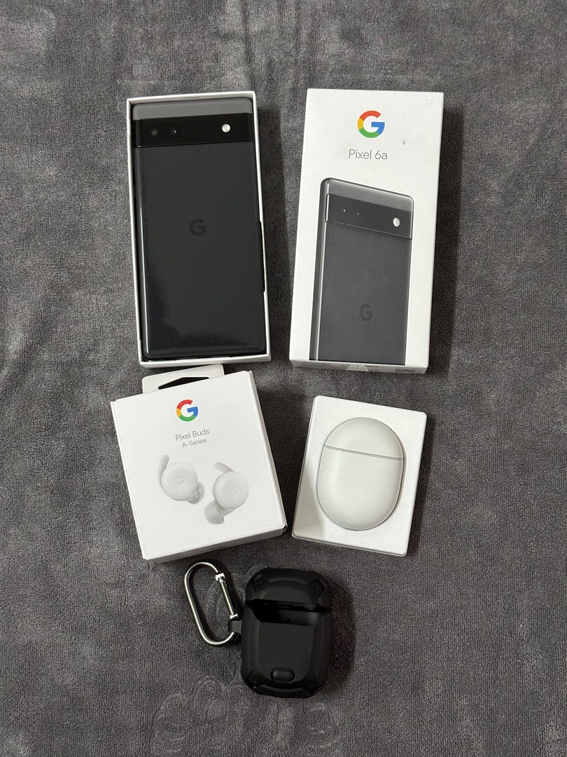 Google pixel 6A 128gb + pixel earbuds warranty, Mobile Phones & Gadgets