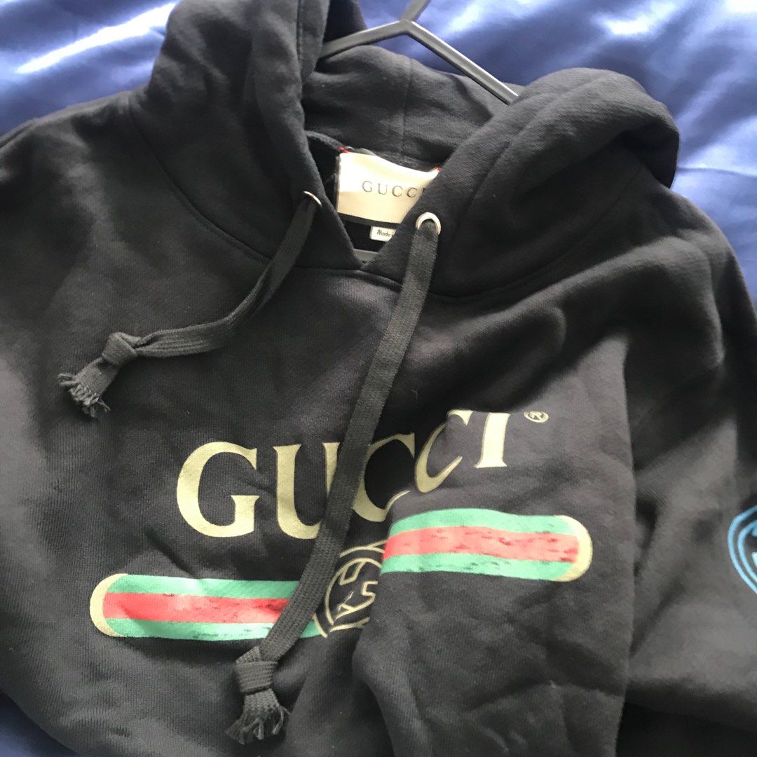 Gucci Dragon Embroidered Logo Hoodie