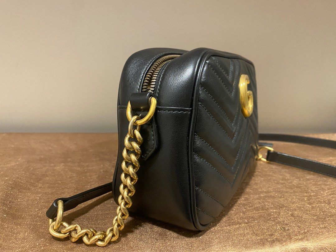 Gg marmont small quilted camera bag online
