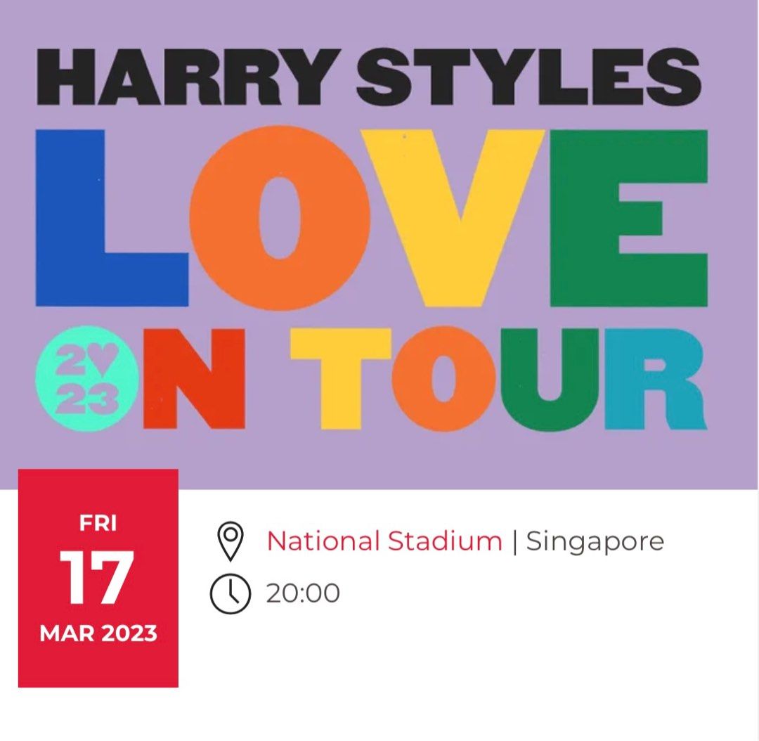 Harry Styles tickets, Tickets & Vouchers, Event Tickets on Carousell