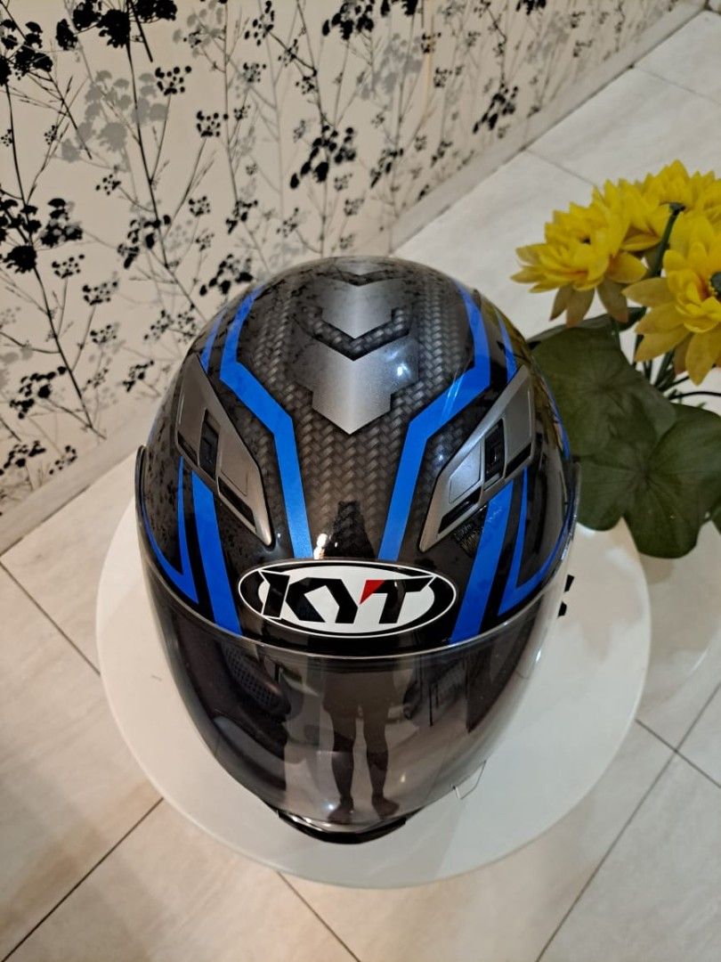 Helm KYT Falcon 2 biru on Carousell