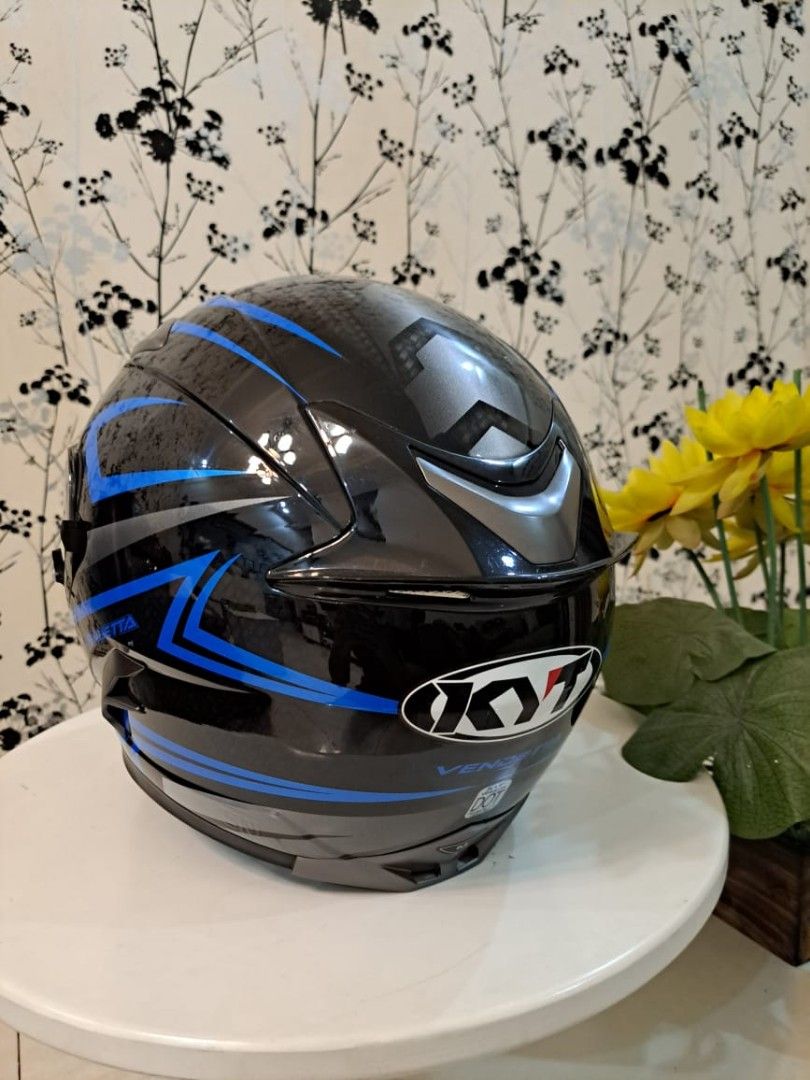 Helm KYT Falcon 2 biru on Carousell