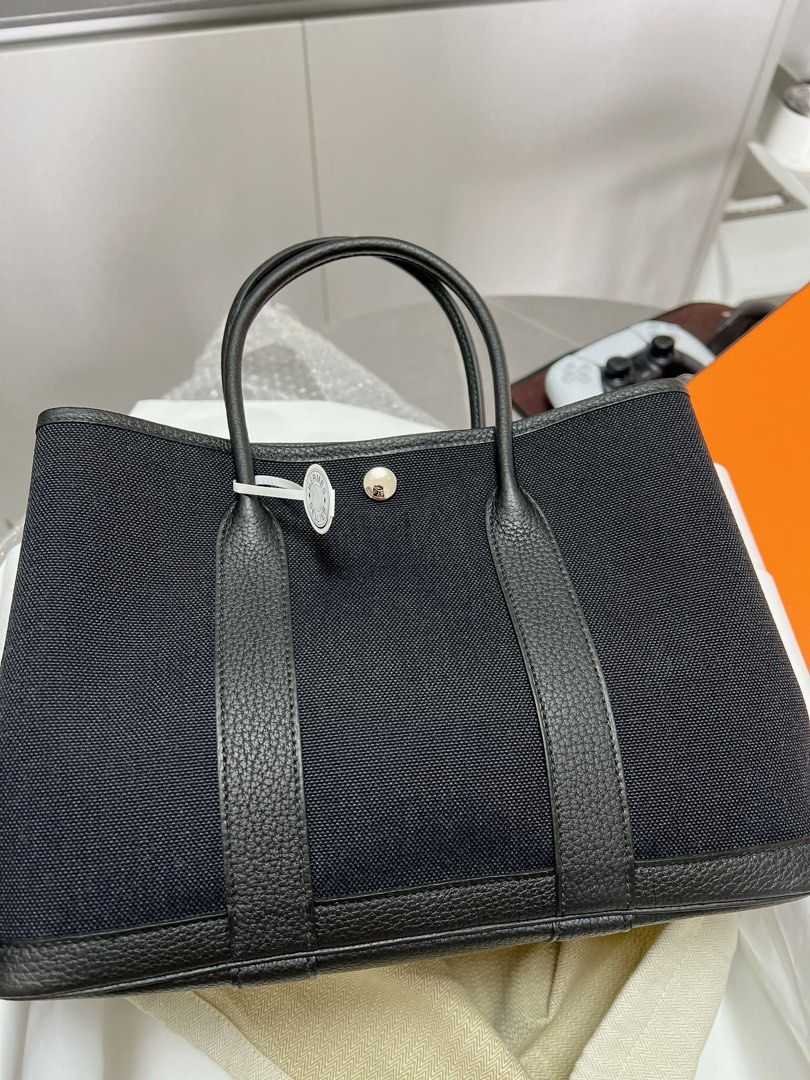 Hermes garden party canvas 30, Women's Fashion, Bags & Wallets, Tote