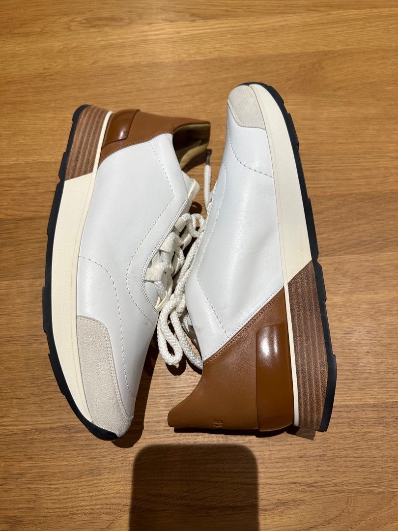 White and cheap tan sneakers