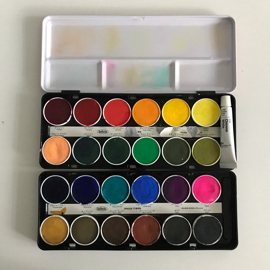 Holbein Cake Color Artists' Opaque Watercolors, Hobbies & Toys