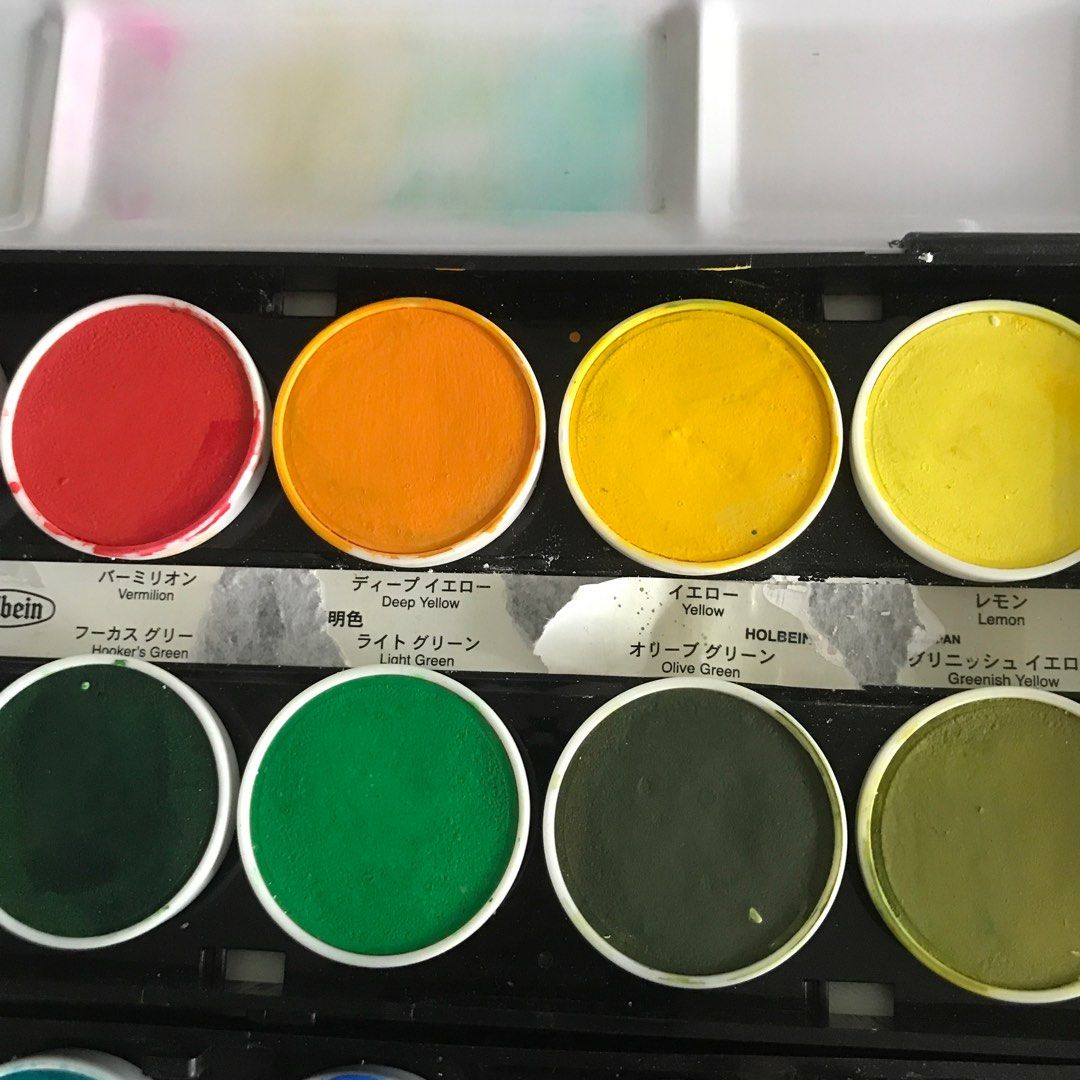 Holbein Cake Color Artists' Opaque Watercolors, Hobbies & Toys