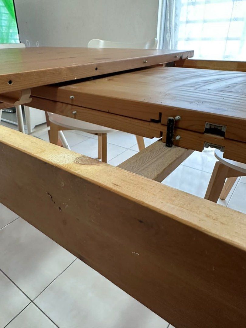 IKEA Bjursta Extendable Dining Table, Furniture & Home Living