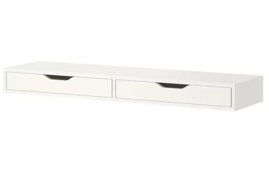 Ikea EKBY Shelf with Drawers and Brackets (White), Furniture & Home Living, Furniture, Shelves