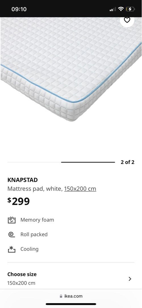 Ikea Mattress Topper/Pad (Queen), Furniture & Home Living, Furniture