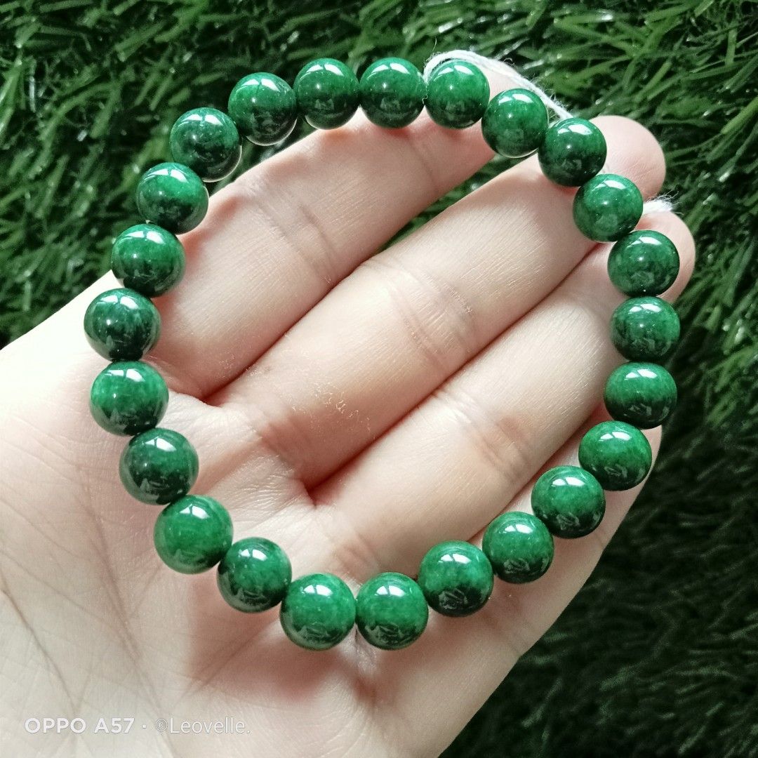 SALE\u203c️IMPERIAL GREEN JADE BRACELET (8mm x 16cm), Women's