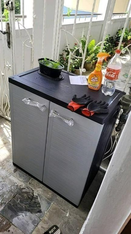 Indoor or Outdoor Large Plastic Shoe Cabinet, Furniture Home