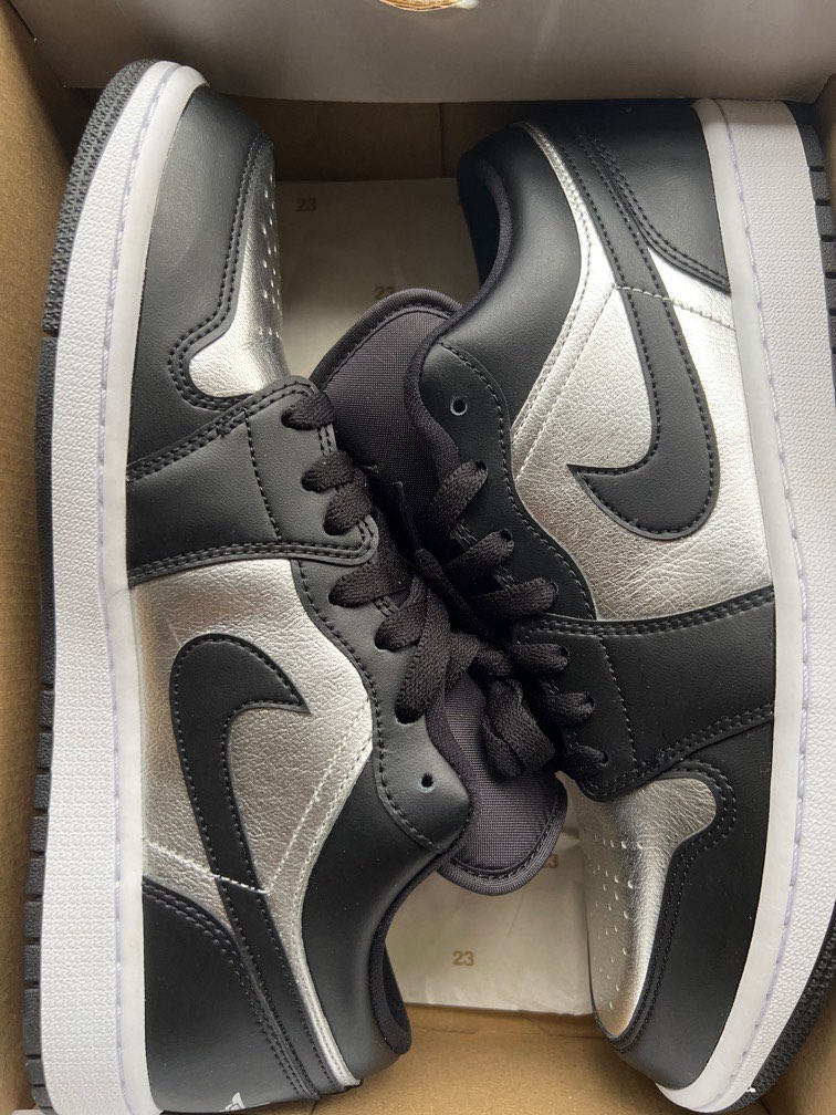 low top silver toe jordan 1