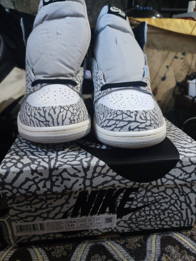cement white jordans