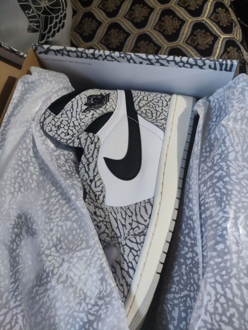 cement white jordans