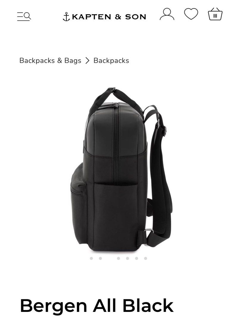 Bergen all black backpack sale