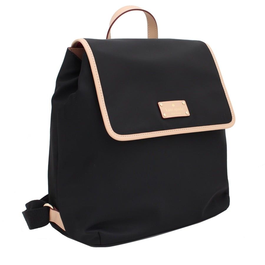 Kate Spade Neko Nylon Black with Pink Backpack Vintage Early 2000s Kate Spade Pink & Black Nylon Backpack  main image 2