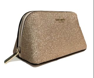 Kate spade sale makeup bag glitter