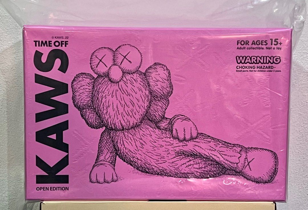 Kaws Time Off Vinyl Figure Pink
