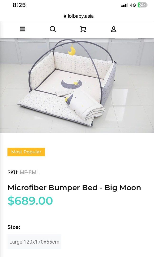 Korean Bumper Bed for Children XL, Babies & Kids, Baby Nursery & Kids
