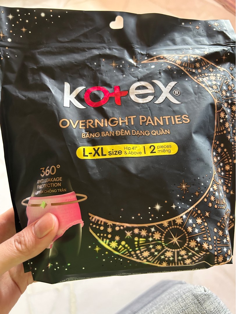 Kotex overnight panties (suitable for post partum), Beauty & Personal