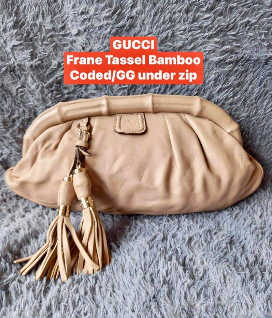 Gucci bamboo tassel clutch on sale