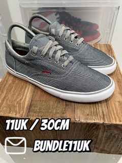 Levis Rocklin Denim Shoes Grey 11UK