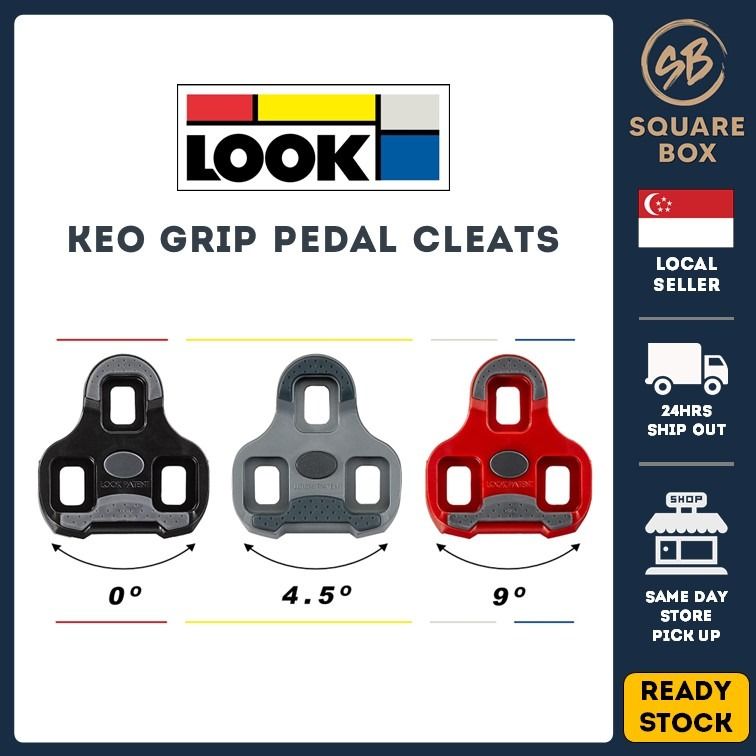 LOOK Cycle KEO Grip Cycling Cleats with Memory Positioner Function Anti Slip TPU Surface Clipless Pedal for Bicycle
