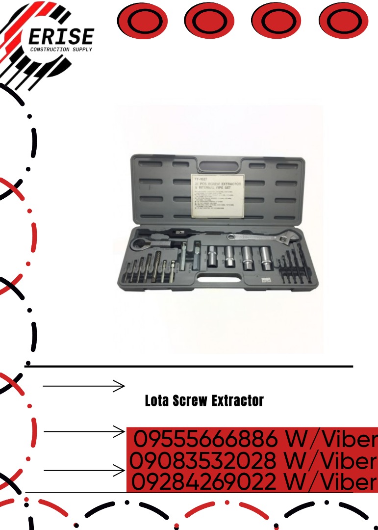 Lota Screw Extractor and Internal Pipe Wrench Set on Carousell